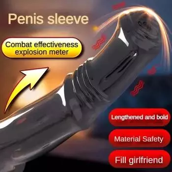 Рукав-удлинитель пениса Взрослое сексуальное кольцо на член Многоразовый презерватив Задержка эякуляции Пара Целомудренная клетка Пенис Секс-игрушки для S