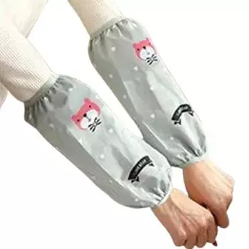 Рукава для приготовления пищи Очаровательные противообрастающие грязеотталкивающие чехлы для рукавов Кухонные чехлы для рукавов с узором медведя Рукава для приготовления пищи Рукава для приготовления пищи Хозяйственные товары светло-синий