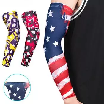 Рукава для рук для мужчин и женщин, компрессионные, охлаждающие, ледяные, шелковые, защита от ультрафиолета, спортивная защита, татуировки, рукава M