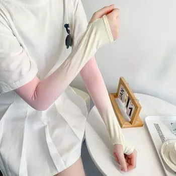 Рукава градиентного цвета Ice Fabric Anti-UV Sunscreen для бега, велоспорта, утеплители для рук для мужчин и женщин 1 Pair