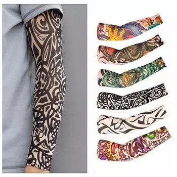 Рукава-грелки с цветочным рисунком, рукав с татуировкой, защита от ультрафиолета, защита от солнца, чехол для улицы StyleC