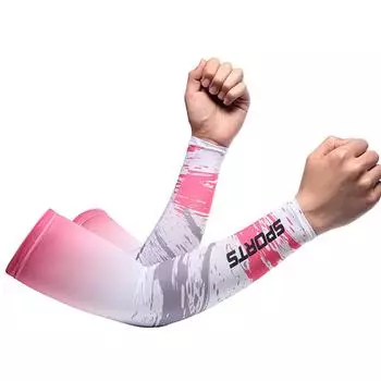 Рукава из ледяного шелка с солнцезащитным кремом, манжеты с защитой от ультрафиолета, нарукавники, противоскользящие, для мужчин и женщин, длинные перчатки для активного отдыха, для велоспорта, козырек