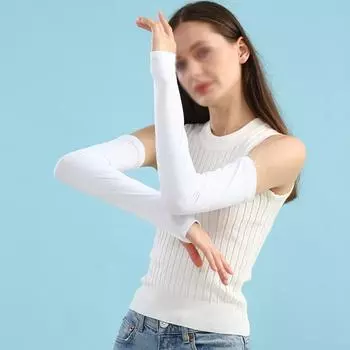 Рукава с защитой от ультрафиолетового излучения, черные/серые/желтые/фиолетовые/белые S чёрный