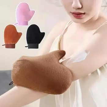 Рукавица для автозагара Водонепроницаемая маслянистая аппликатор для автозагара Двухслойная мягкая тканевая кисточка для автозагара Лосьон Перчатка для автозагара