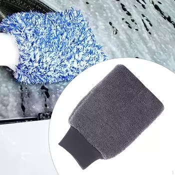 Рукавица для мытья автомобиля из микрофибры, сильная впитываемость воды, перчатка премиум-класса для машинной стирки