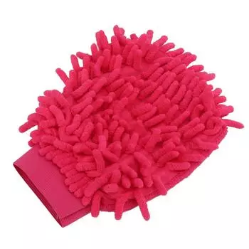 Рукавица для мытья автомобиля, устойчивая к царапинам, двухсторонняя, розовая, мягкая, для мытья автомобиля