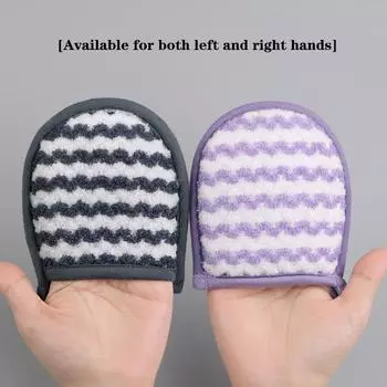 Рукавицы для очищения лица Wave Yarn, мягкие многоразовые салфетки из микрофибры для ванны и спа, перчатки для глубокого очищения лица и нанесения макияжа зелёный