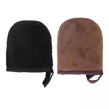 Рукавицы для загара Рукавица для автозагара Flocking Аппликатор лосьона Маленькая Рукавица для загара Sunless Black