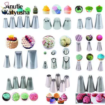 Рукавные кондитерские насадки из нержавеющей стали, насадки для крема, инструменты для украшения торта, кухонные инструменты, аксессуары для кондитерских изделий и хлебобулочных изделий