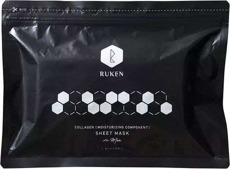 RUKEN RUKEN Sheet Mask Face Pack Unscented 25 Sheets Mens