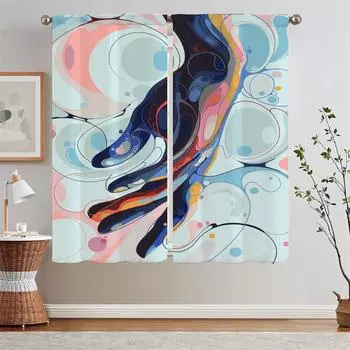 Руки Кухонные Шторы по Акция Бесплатная Доставка Тюль для Украшения Гостиной Оконные Прозрачные Шторы Затемняющий Чехол Шторы W50xH70cmx2pcs-CL