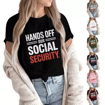 РУКИ ПРОЧЬ - Мужчины и женщины в одинаковом стиле Casual Fashion Street Slim с короткими рукавами Футболки Футболки вокруг текущих событий и политики XXL белый