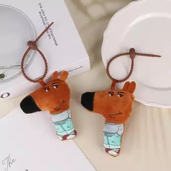 Руки в карманах Мемы Плюшевый брелок Расслабленный мультфильм Плюшевый кулон Мем Плюшевый брелок Дети коричневый