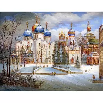 Рукоделие Алмазная картина из смолы Петербургская вышивка крестиком Алмазная вышивка Пейзаж со стразами 20X30CM