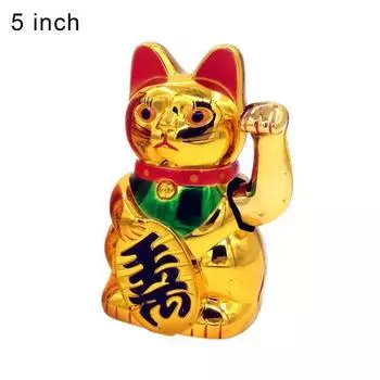 Рукопожатие Lucky Cat плесень пластиковый золотой магазин витрина модель украшения дома подарок 6 inch