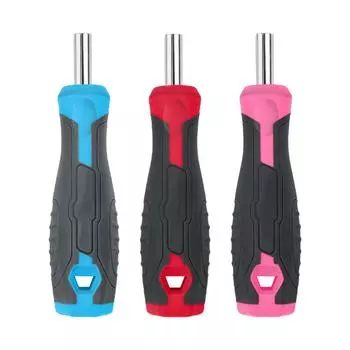 Рукоятка для бит 128 мм, рукоятка 4 мм/6,35 мм, магнитная отвертка красный