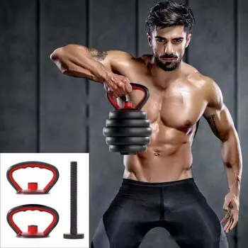 Рукоятка гири для отжиманий от гантелей Рукоятка гири для фитнеса Регулируемая штанга гири для спортивных тренировок Сила рук в спортзале Рукоятка для отжиманий от гантелей Rodx1