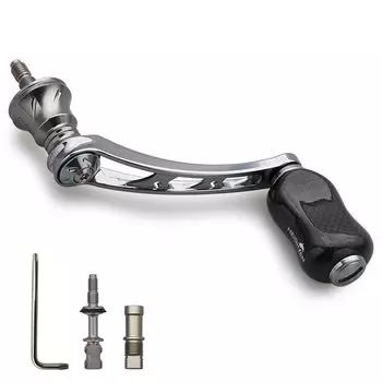 Рукоятка катушки HEIGHTEN 56 мм с карбоновой ручкой 21 мм для спиннинговых катушек Daiwa и универсальных катушек серии Gourd Shimano, (Бронзовый) (829)