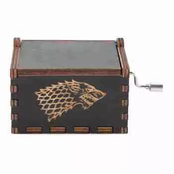 Рукоятка резная деревянная музыкальная шкатулка деревянные гравированные музыкальные игрушки детские подарки домашний декор