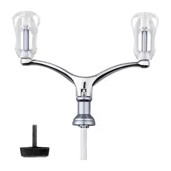 Рукоятка рыболовной катушки из алюминиевого сплава с двойной ручкой, рукоятка рыболовной катушки для повышения точности заброса, рукоятка рыболовной катушки серебряный