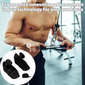 Рукоятки для тренировок для поднятия тяжестей без пальцев, гибкие, с ящиком для хранения, перчатки для тренировок, подтягивания чёрный
