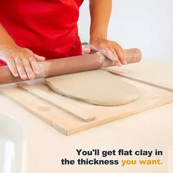 Руководство по использованию скалки для гончарного дела Деревянные направляющие для обучения катанию по полимерной глине A