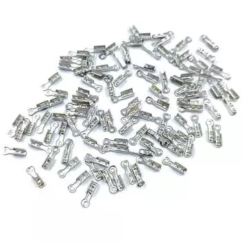 Руководство по изготовлению аксессуаров, аксессуары из сплава, зажим, пряжка, наконечник шнура, аксессуары для самостоятельного изготовления ожерелья, браслета, ювелирных изделий, 100 шт. Соединитель 1#8mm золотой