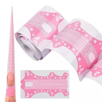 Руководство по кончикам ногтей, красивая прозрачная шкала, универсальная наклейка для формы ногтей, наращивание ногтей, держатель для бумаги, инструмент, форма для наращивания ногтей, аксессуары для красоты 100pcs