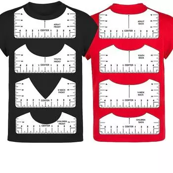 Руководство по линейке для футболок, 8 шт., для инструмента для выравнивания и центрирования Viny для термопресса или Cricut