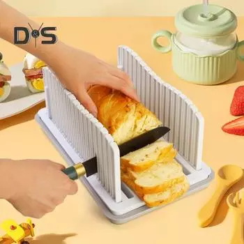 Руководство по нарезке хлеба Тонкие ровные ломтики Складное руководство по нарезке хлеба Съемная разделочная доска Кухонные принадлежности для выпечки хлеба белый