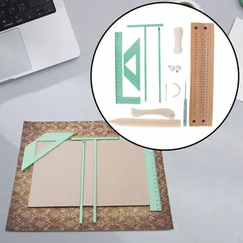 Руководство по обложке книги Подпись Инструмент для перфорации Переплетная линейка Ручка