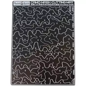 Руководство по резке маскировочной ленты Руководство по резке маскировочного листа Шаблон для покраски пластиковой модели Аморфный камуфляж Резка Gundam AFV [Cicogna]