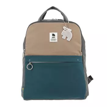 Рюкзак A4 тонкий 006 рюкзак для поездок в школу двухцветный симпатичный рюкзак сумка для мамы скандинавский глубокий серый x темно-зеленый [Mozu] для мамы