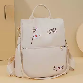 Рюкзак Anti Theft для женщин 2024 года, новая корейская версия, нейлоновый рюкзак, повседневный, универсальный, легкий, двойного назначения, тренд