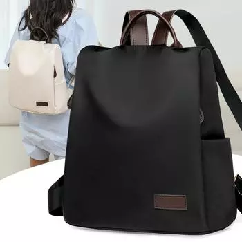 Рюкзак Anti Theft, женский трансграничный новый простой повседневный рюкзак для поездок на работу, однотонная ретро-сумка большой вместимости, легкая дорожная сумка