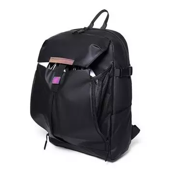 Рюкзак большой емкости для отдыха и путешествий, сумка для компьютера, может покрыть шлем, баскетбольная школьная сумка чёрный