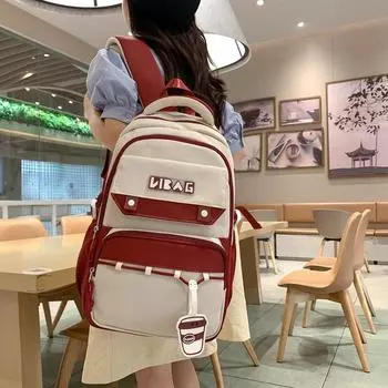 Рюкзак большой емкости для школьников с третьего по шестой класс для девочек чёрный