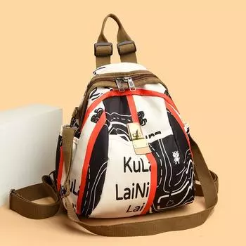 Рюкзак большой емкости, модный, с принтом алфавита, клетчатая дорожная сумка через плечо, повседневный женский рюкзак белый