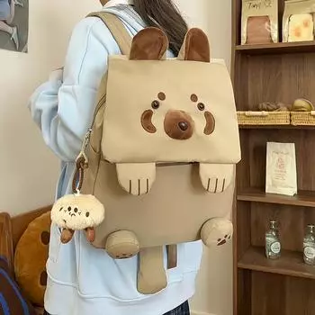 Рюкзак большой емкости Мультяшный рюкзак большой емкости для студентов чёрный