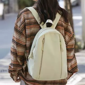 Рюкзак большой емкости, однотонный женский школьный рюкзак для студентов мужского пола чёрный