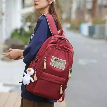 Рюкзак большой емкости для пары, рюкзак для учеников младших и старших классов, школьный портфель чёрный