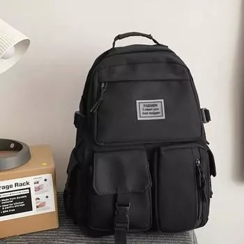 Рюкзак большой емкости водонепроницаемый простой школьный портфель унисекс сумка для ноутбука