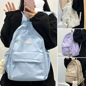 Рюкзак большой емкости, высококачественные дорожные нейлоновые школьные сумки, портативные ежедневные рюкзаки синий