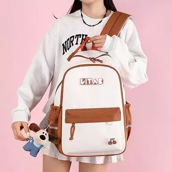 Рюкзак большой емкости, женский легкий рюкзак, цветной студенческий школьный рюкзак жёлтый