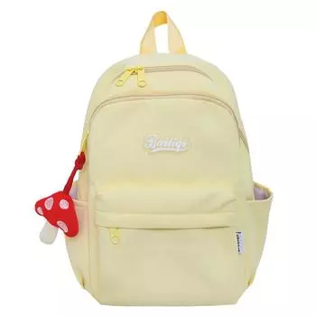 Рюкзак большой емкости, женский, однотонный, дорожный, школьный рюкзак для студентов и студентов жёлтый