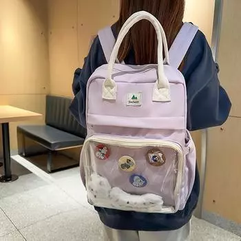 Рюкзак большой емкости, женский рюкзак в стиле колледжа, школьная сумка для студента белый