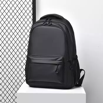 Рюкзак большой вместимости для студентов и путешествий: Легкий, деловой, подходит для ноутбуков чёрный