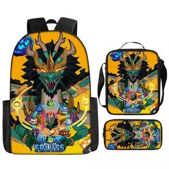 Рюкзак большой вместимости для учеников начальной и средней школы, мультяжная наплечная сумка и пенал для детей One Size