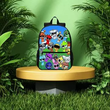 Рюкзак большой вместимости для учеников начальной и средней школы, мультяжная наплечная сумка и пенал для детей One Size