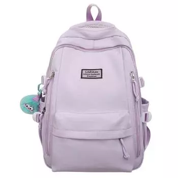Рюкзак большой вместимости для учеников средней школы, дорожный, легкий, для девочек фиолетовый